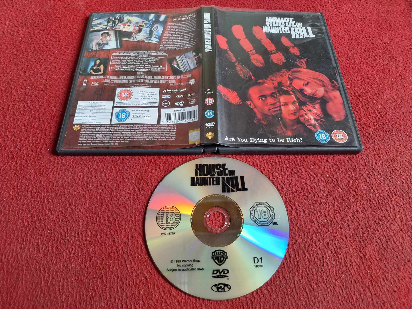 HOUSE ON HAUNTED HILL DVD