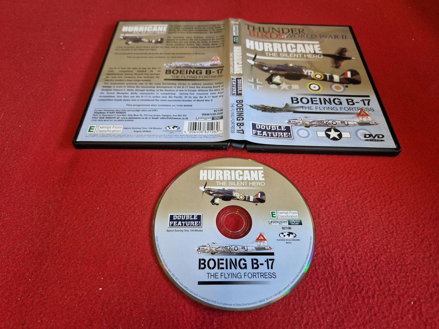 HURRICANE THE SILENT HERO / BOEING B-17 THE FLYING FORTRESS till DVD