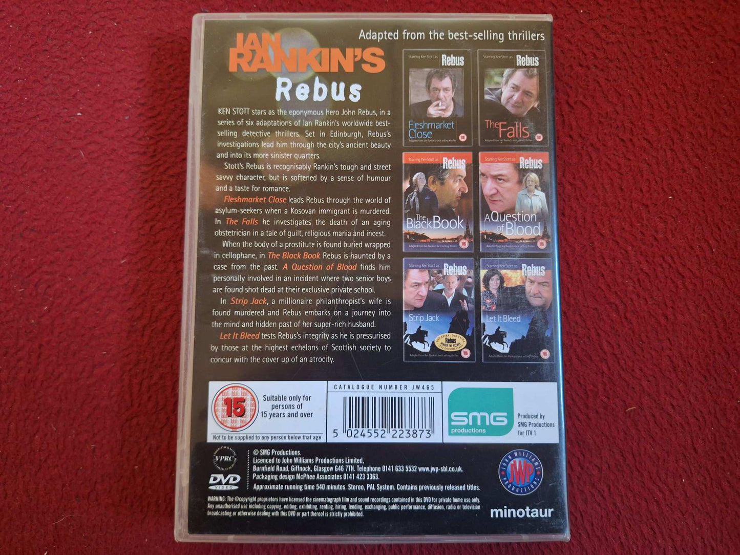 IAN RANKIN'S REBUS FLESHMARKET CLOSE / THE FALLS / THE BLACK BOOK + 3 BOX DVD