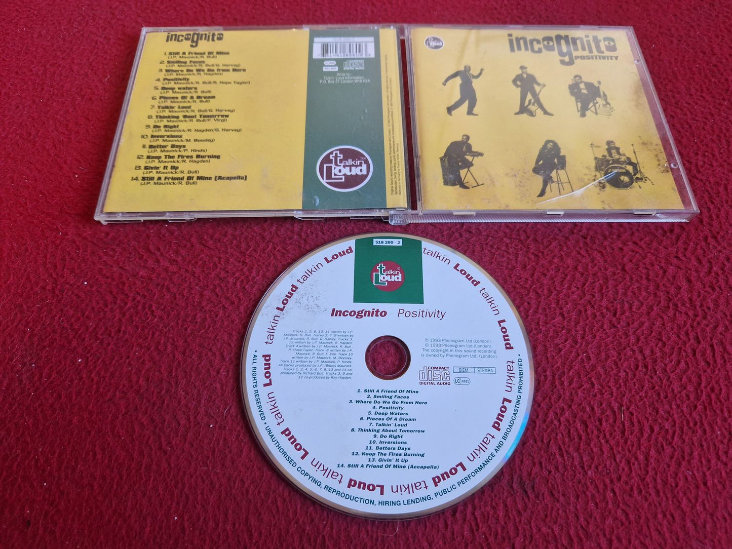 INCOGNITO POSITIVITY CD