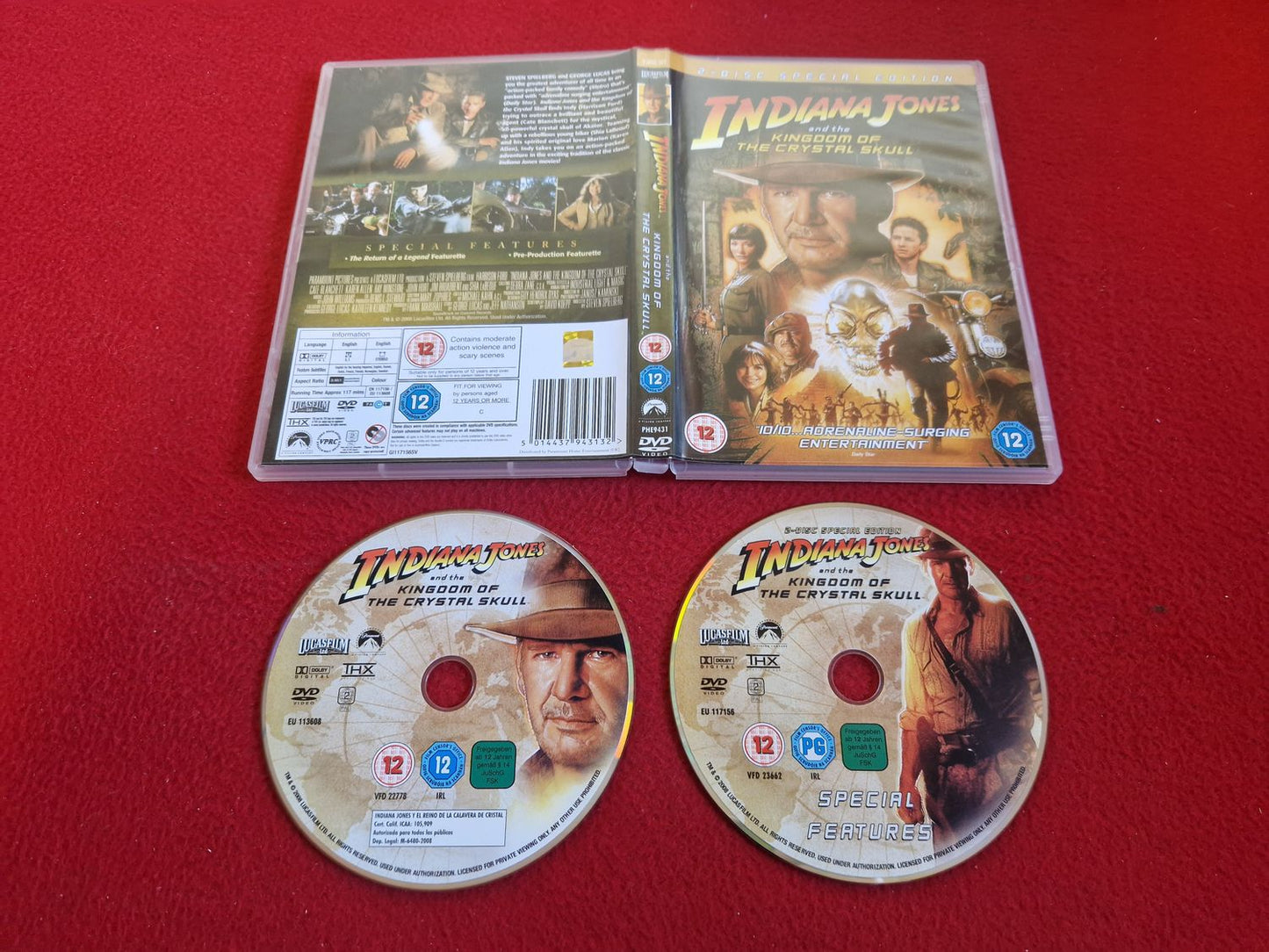 INDIANA JONES AND THE KINGDOM OF THE CRYSTAL SKULL DVD