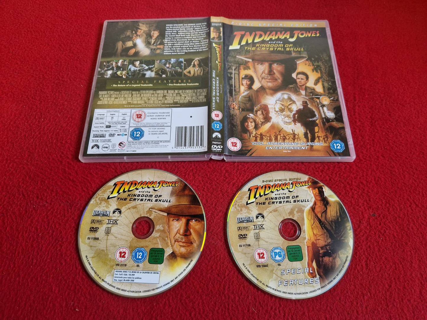 INDIANA JONES AND THE KINGDOM OF THE CRYSTAL SKULL DVD