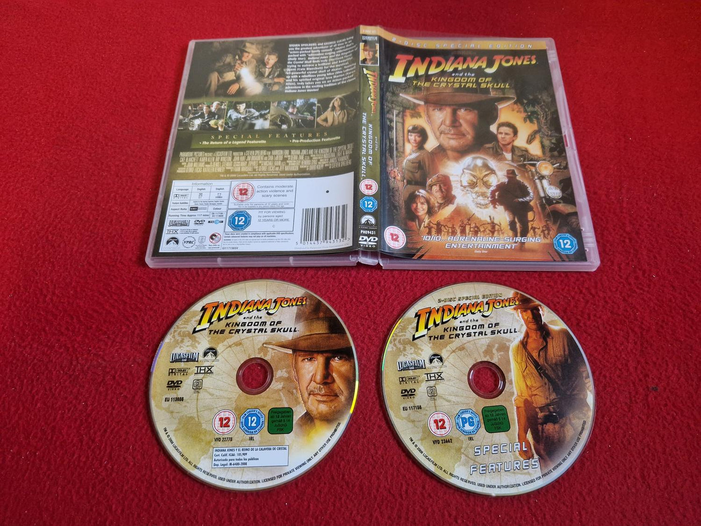 INDIANA JONES AND THE KINGDOM OF THE CRYSTAL SKULL DVD