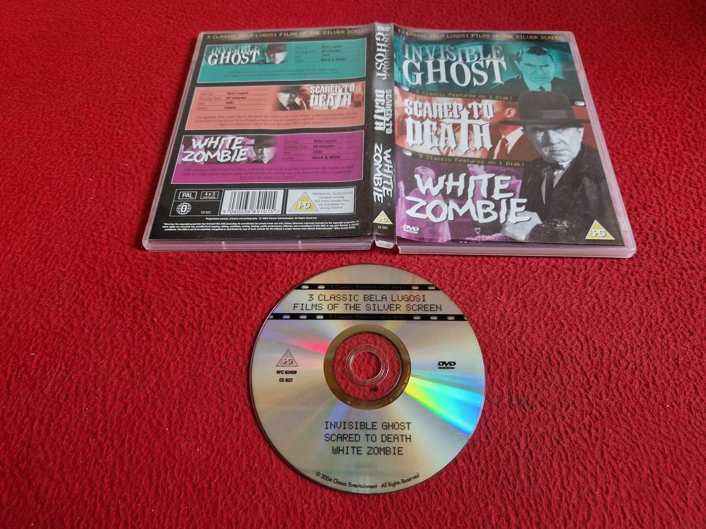 INVISIBLE GHOST / SCARED TO DEATH / WHITE ZOMBIE DVD