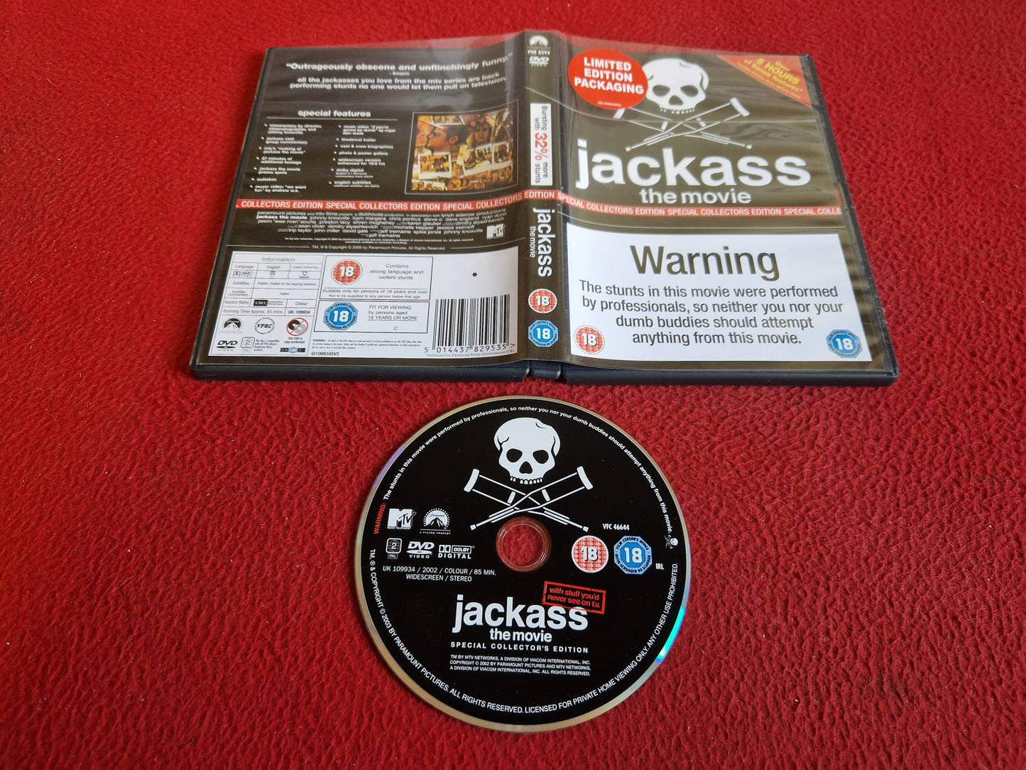 JACKASS THE MOVIE DVD