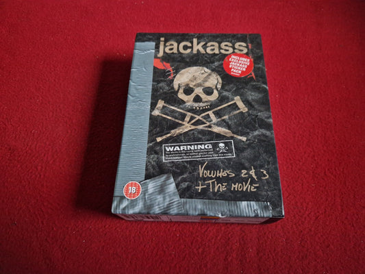 JACKASS VOLUMES 2 & 3  + THE MOVIE BOX DVD
