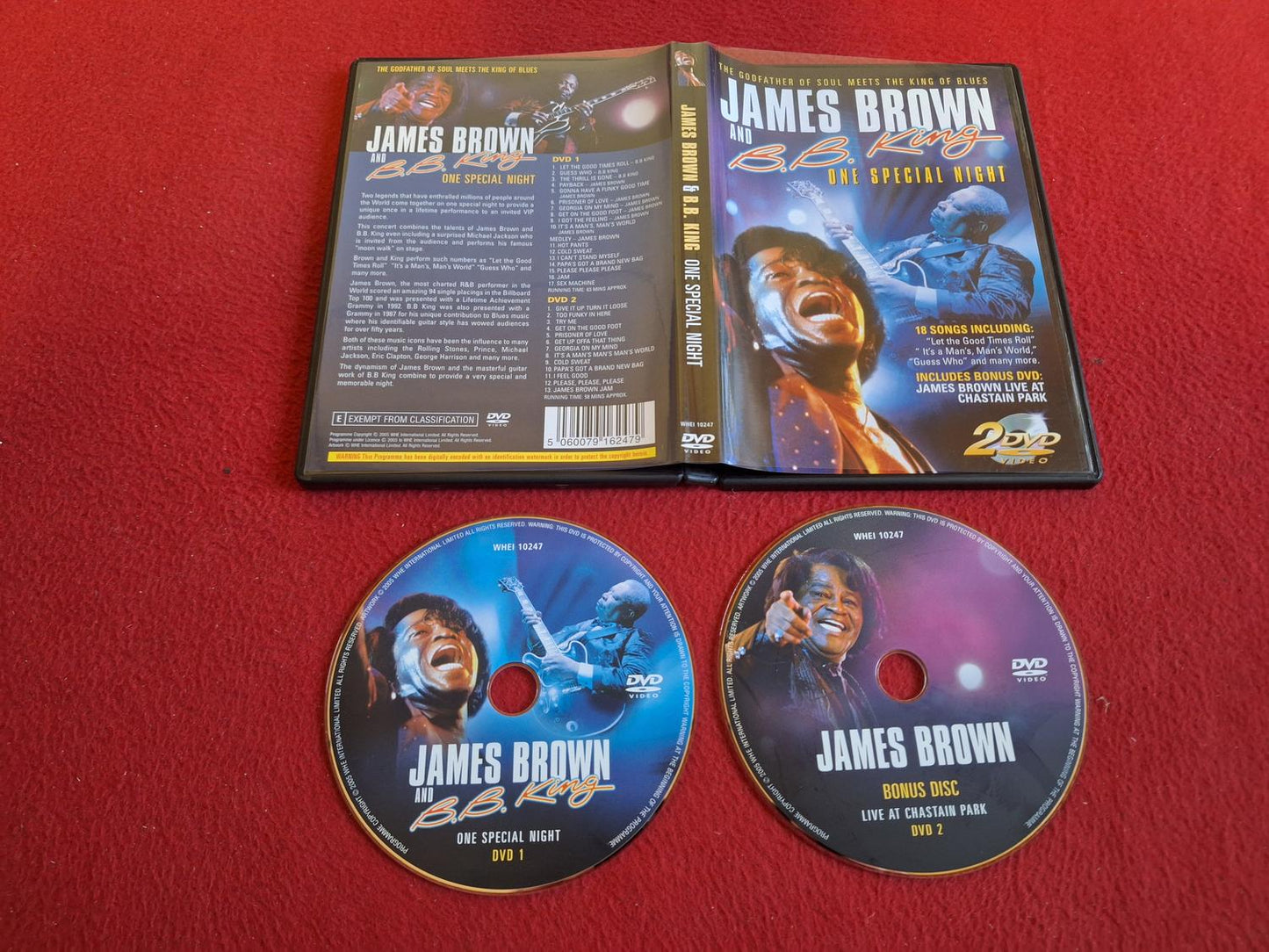 JAMES BROWN AND B.B. KING ONE SPECIAL NIGHT DVD