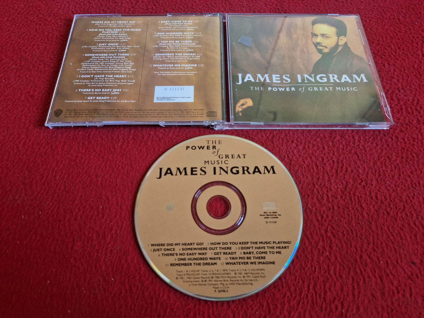 JAMES INGRAM THE POWER OF GREAT MUSIC CD