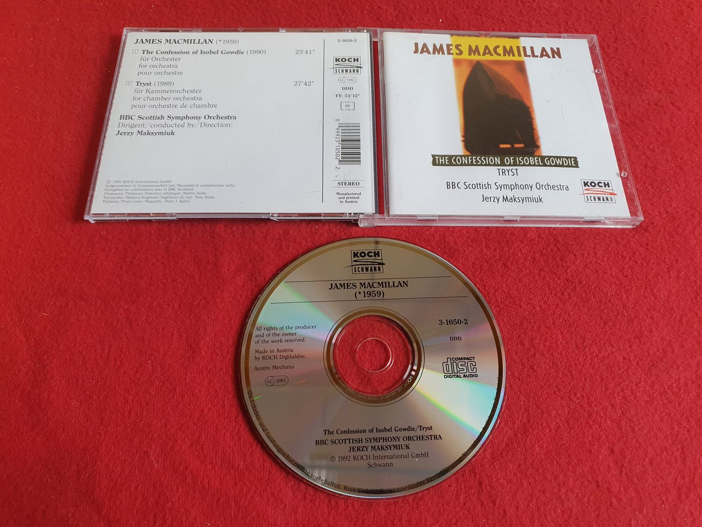 JAMES MACMILLAN THE CONFESSION OF ISOBEL GOWDIE / TRYST till CD