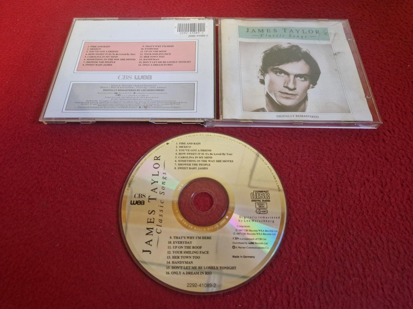 JAMES TAYLOR CLASSIC SONGS CD