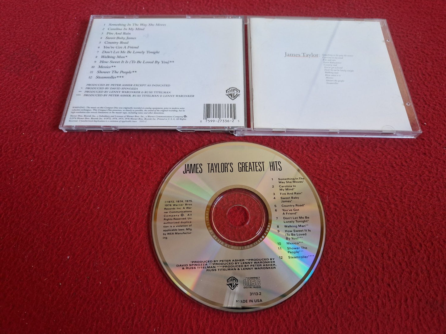 JAMES TAYLOR GREATEST HITS CD