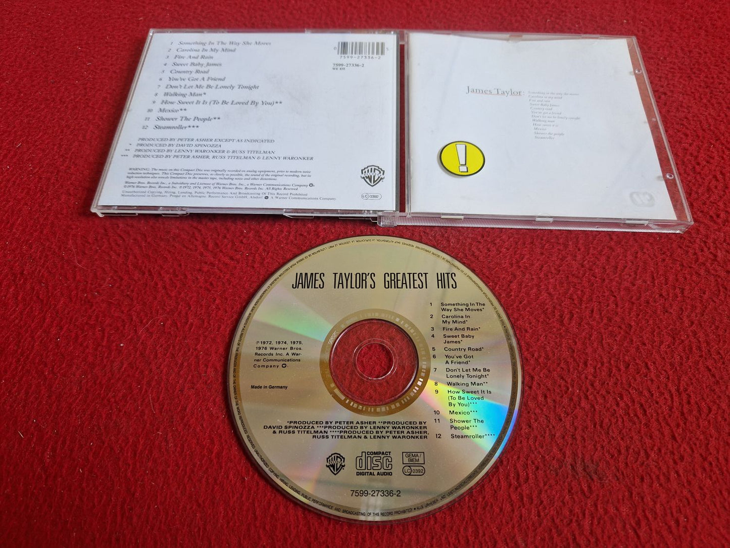 JAMES TAYLOR GREATEST HITS CD