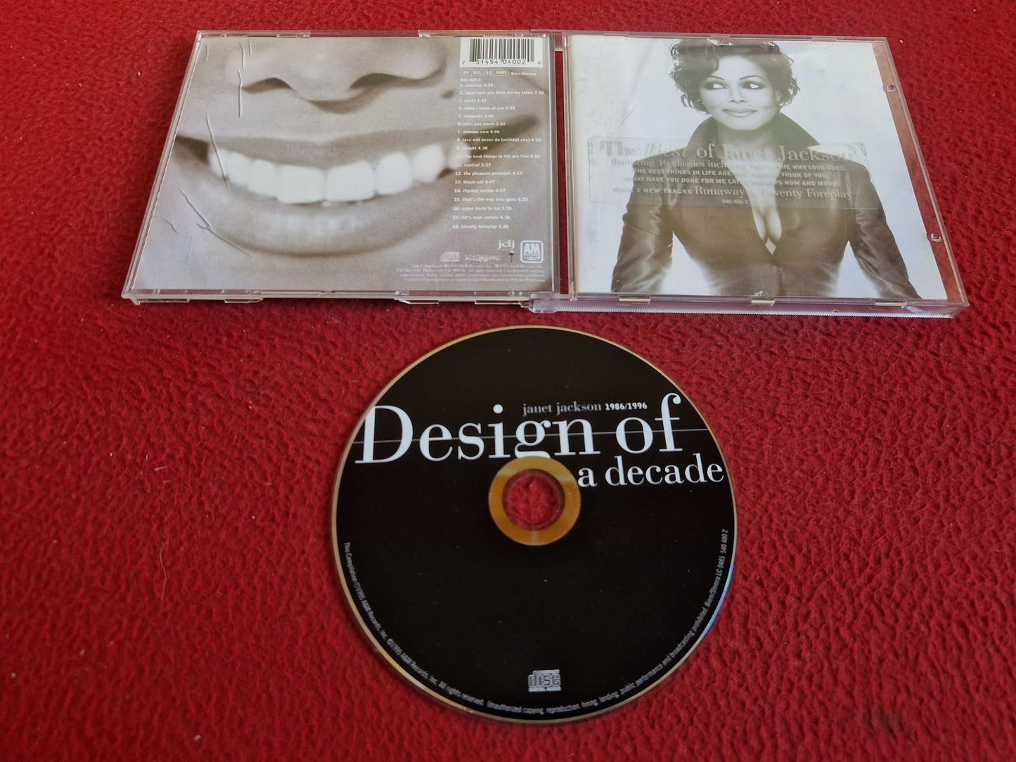 JANET JACKSON DESIGN OF A DECADE 1986 / 1996 CD