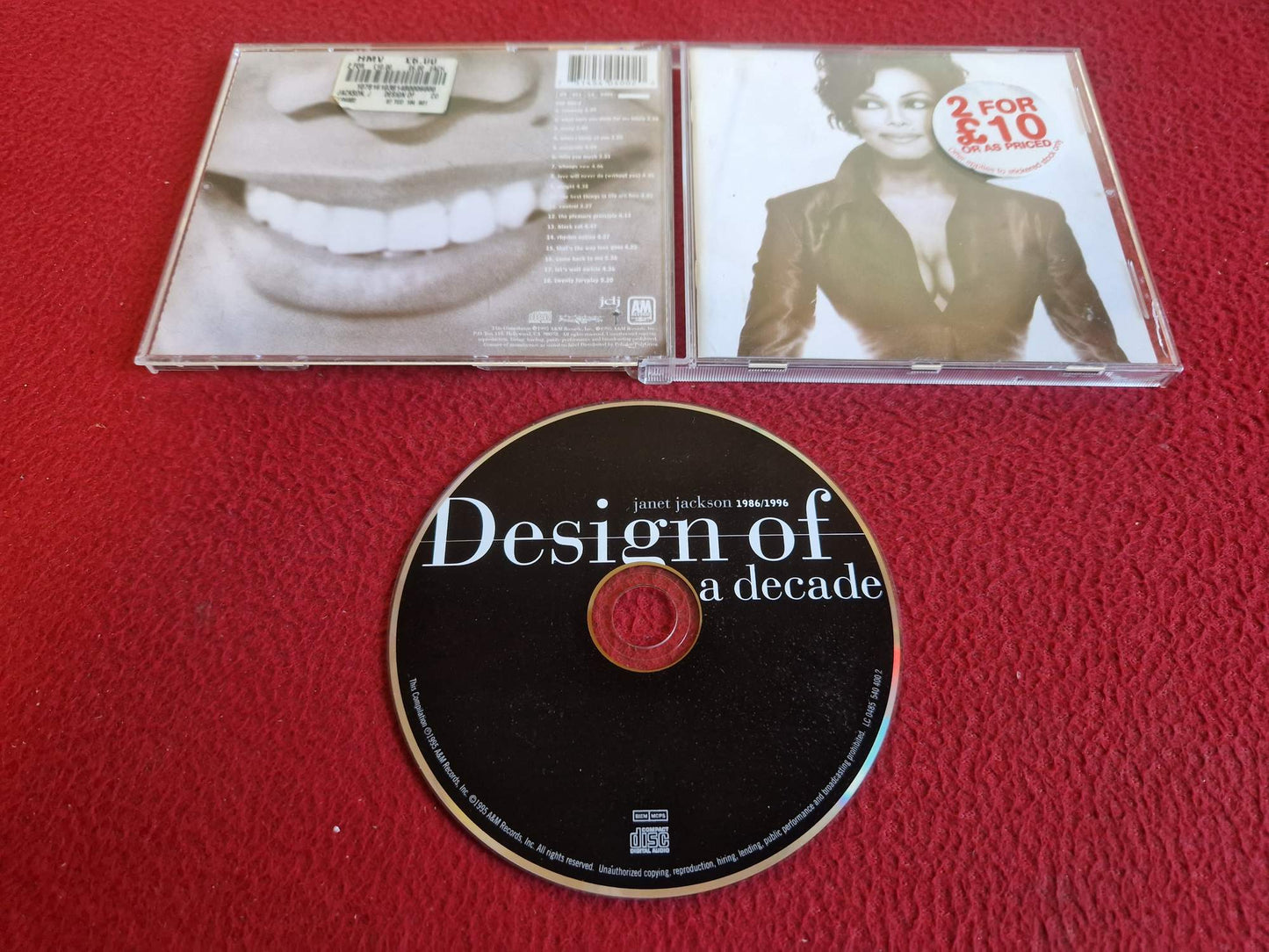 JANET JACKSON DESIGN OF A DECADE 1986 / 1996 CD