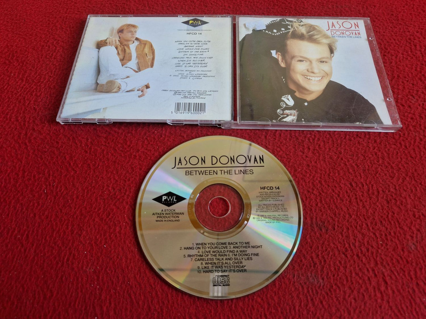 JASON DONOVAN BETWEEN THE LINES CD