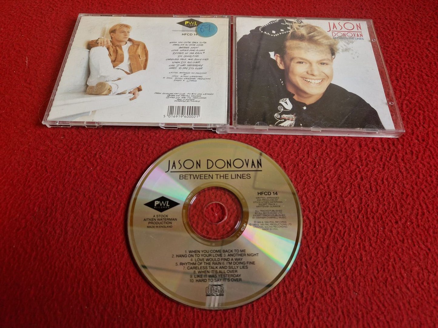 JASON DONOVAN BETWEEN THE LINES CD