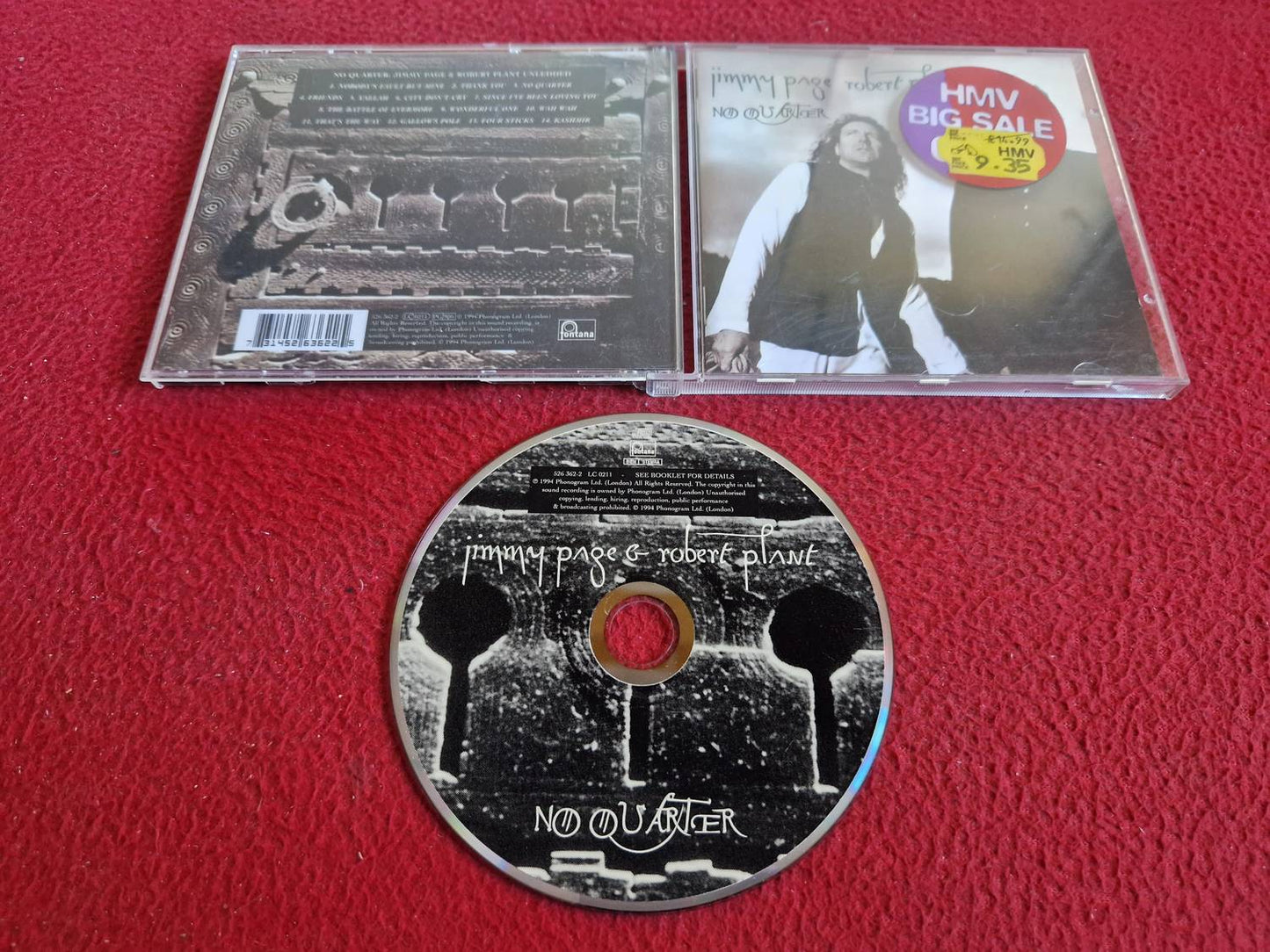 JIMMY PAGE & ROBERT PLANT NO QUARTER CD
