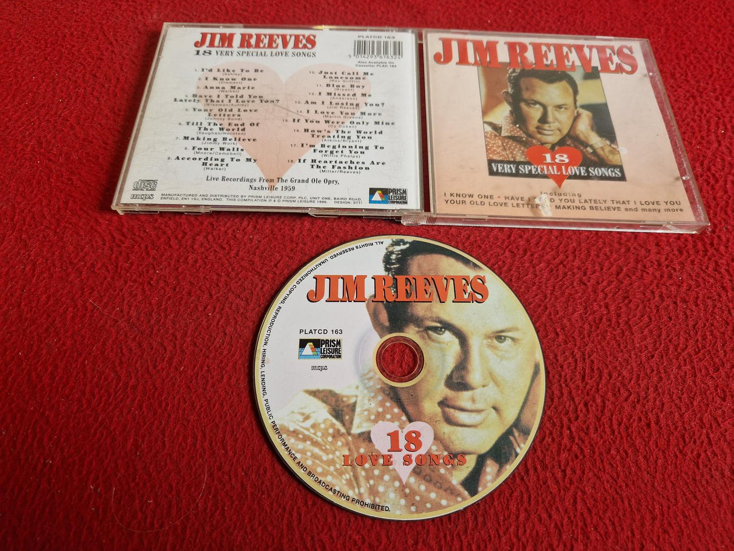 JIM REEVES 18 VERY SPECIAL LOVE SONGS CD