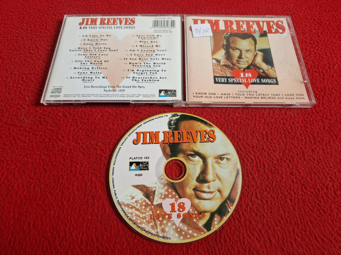 JIM REEVES 18 VERY SPECIAL LOVE SONGS CD