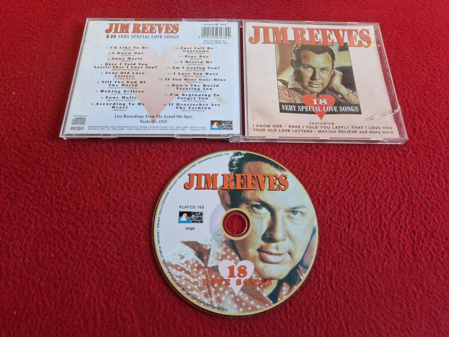 JIM REEVES 18 VERY SPECIAL LOVE SONGS CD