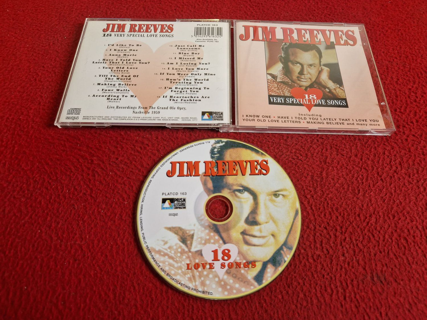 JIM REEVES 18 VERY SPECIAL LOVE SONGS CD