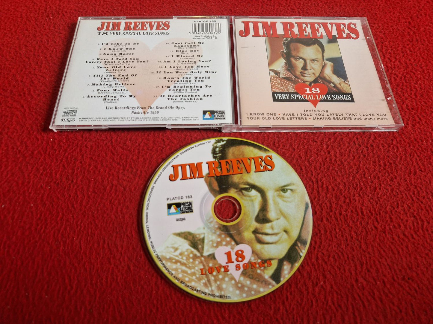 JIM REEVES 18 VERY SPECIAL LOVE SONGS CD