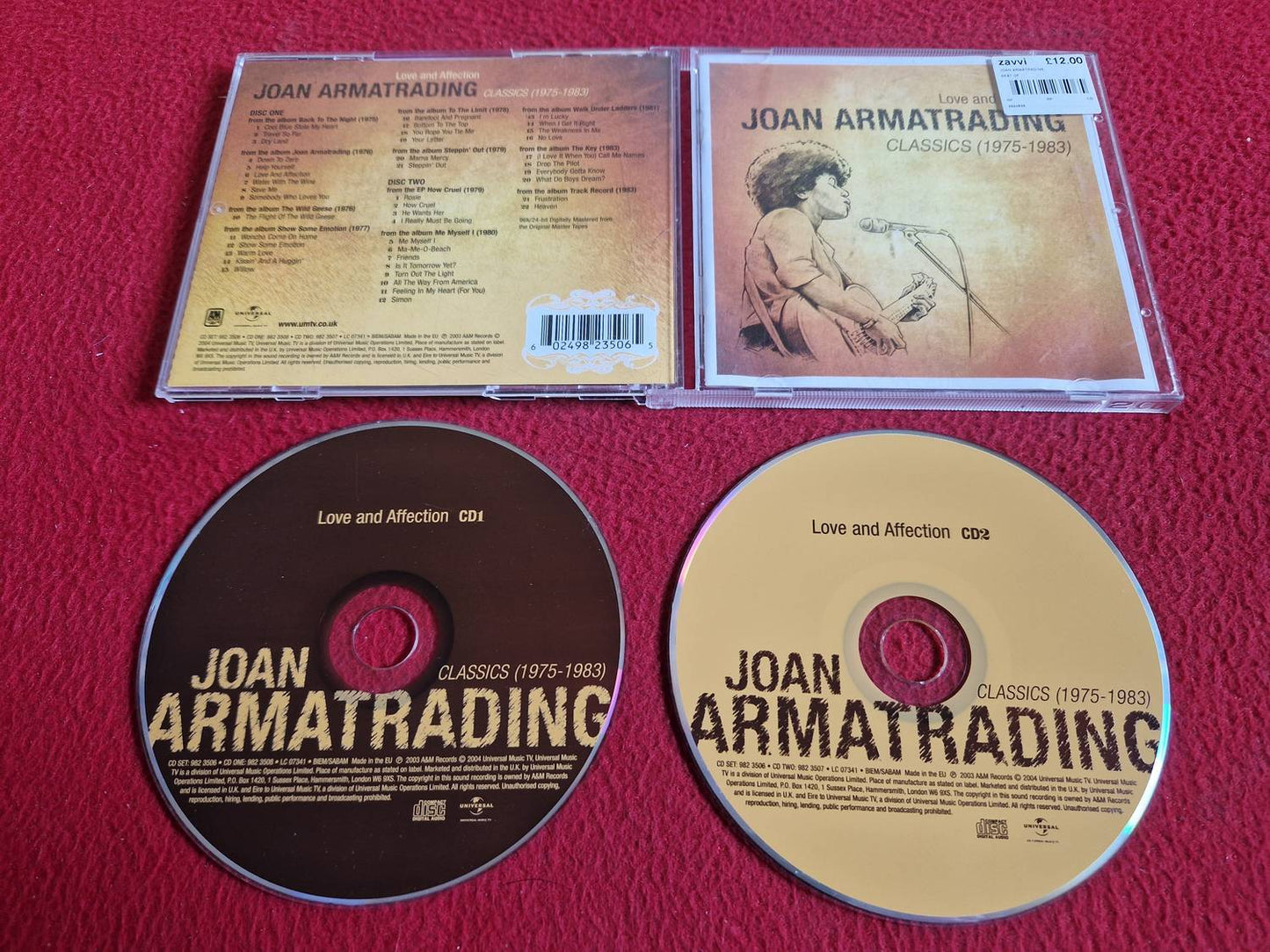 JOAN ARMATRADING LOVE AND AFFECTION CLASSICS 1975 - 1983 CD