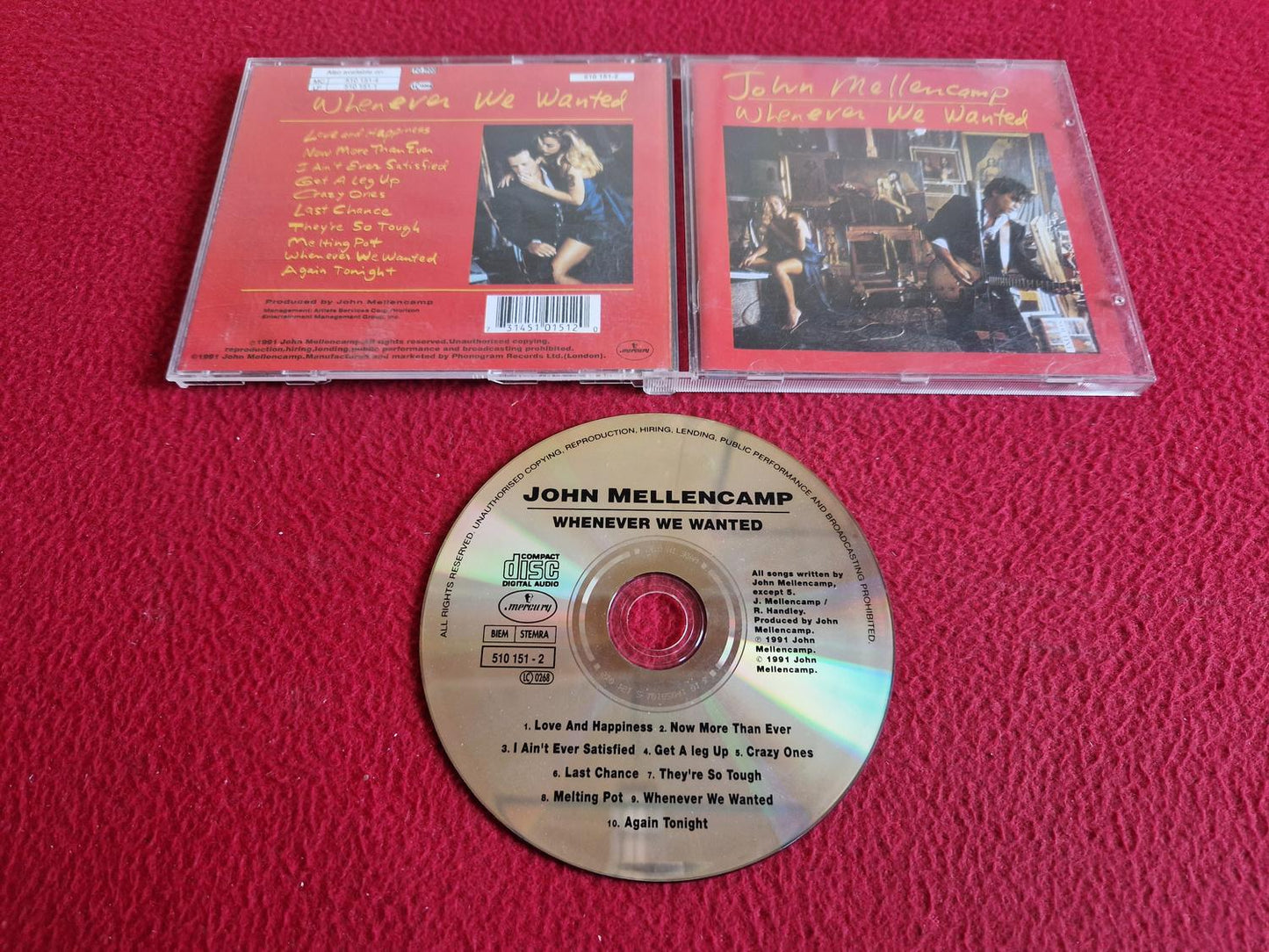 JOHN MELLENCAMP WHENEVER WE WANTED CD