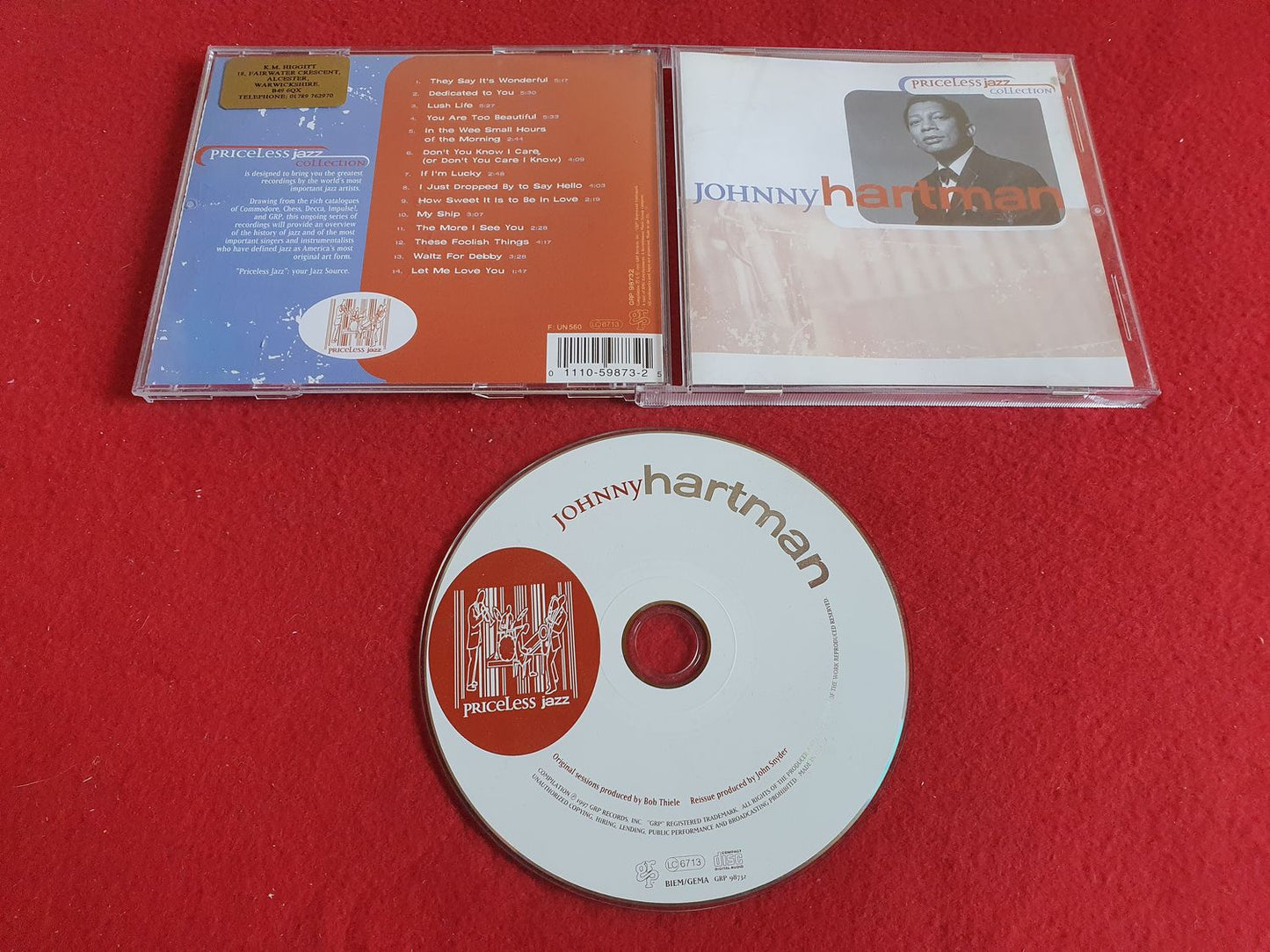 JOHNNY HARTMAN [ PRIZELESS JAZZ COLLECTION ] till CD
