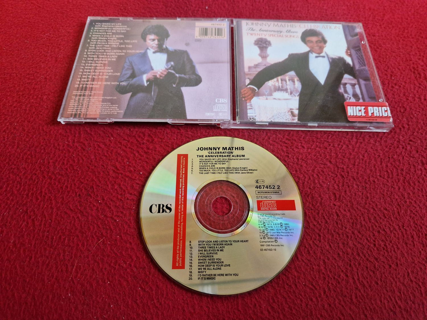 JOHNNY MATHIS CELEBRATION THE ANNIVERSARY ALBUM CD