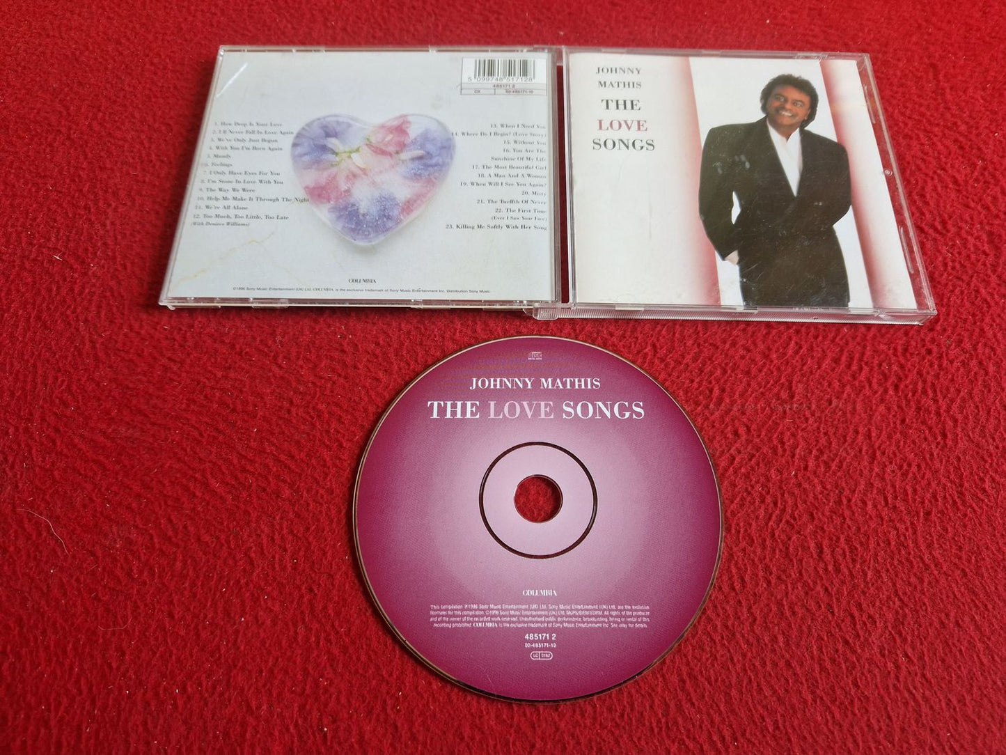 JOHNNY MATHIS THE LOVE SONGS CD