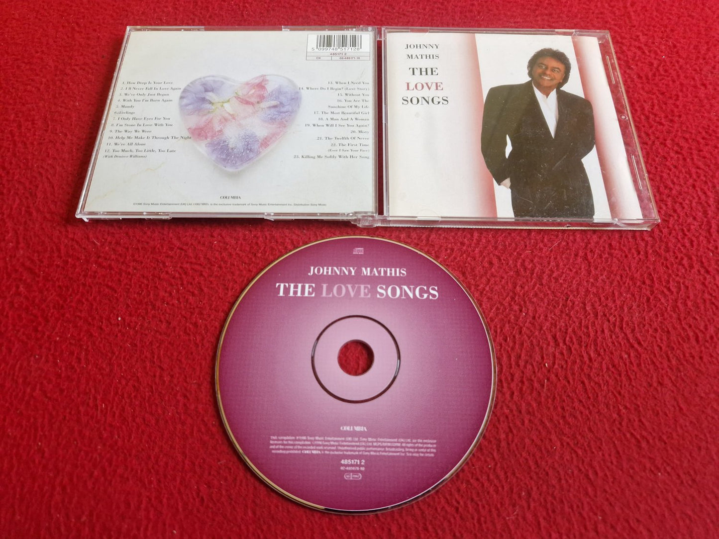 JOHNNY MATHIS THE LOVE SONGS CD