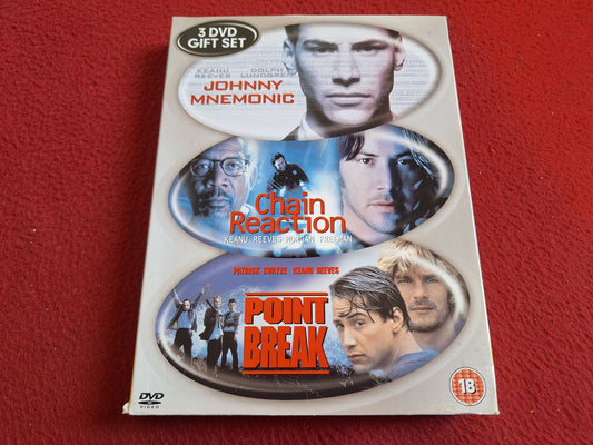 JOHNNY MNEMONIC / CHAIN REACTION / POINT BREAK BOX DVD