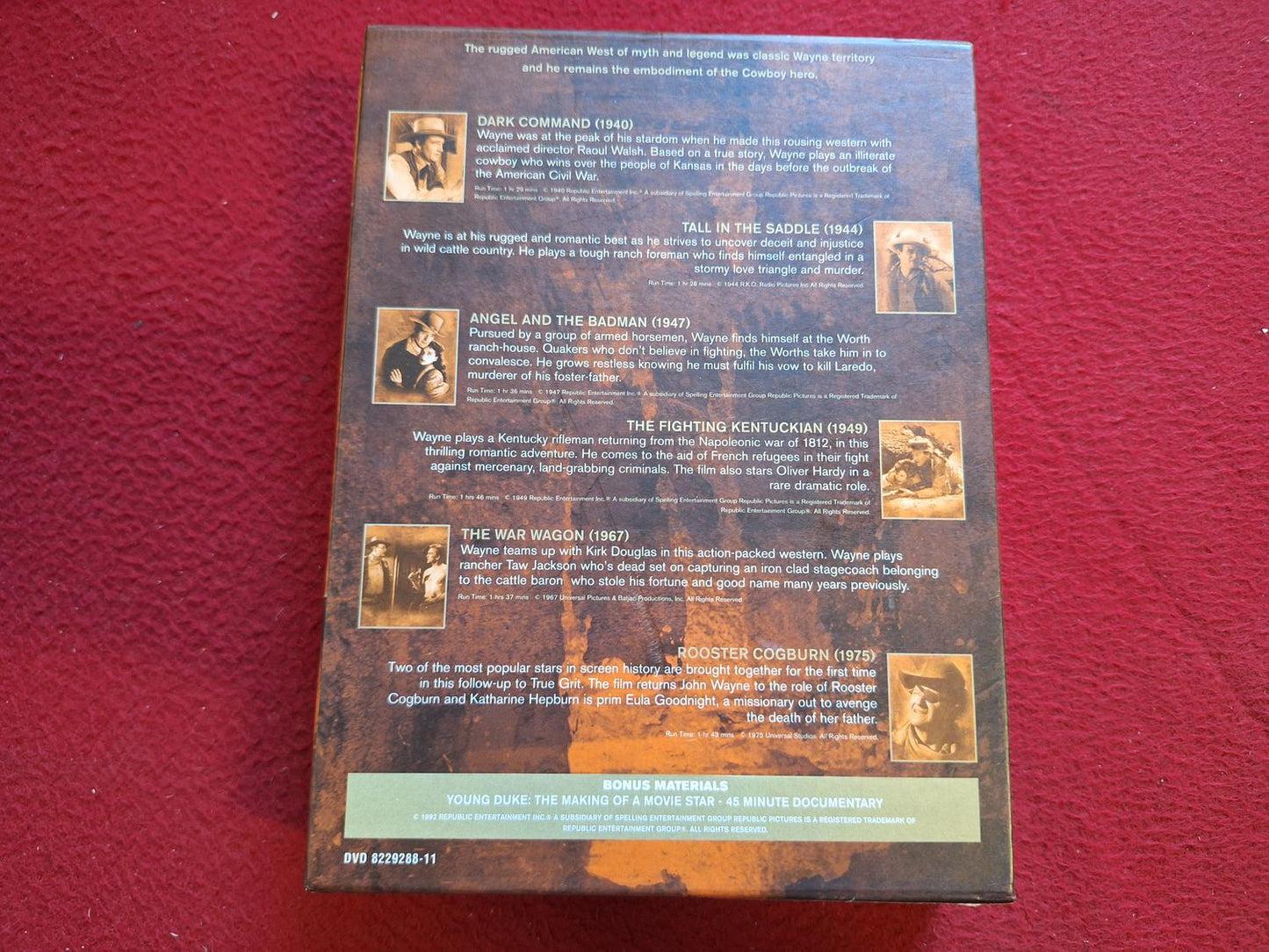 JOHN WAYNE OUT WEST - DARK COMMAND / TALL IN THE SADDLE mfl BOX DVD