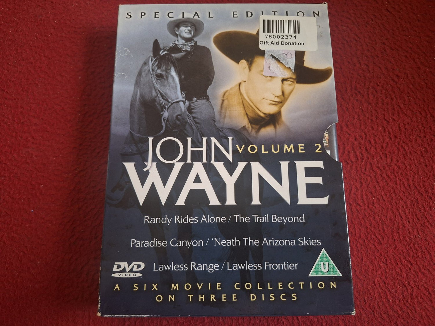 JOHN WAYNE VOL 2 RANDY RIDES ALONE mfl [ PAL & NTSC BLANDAT SE BAKSIDA ] BOX DVD