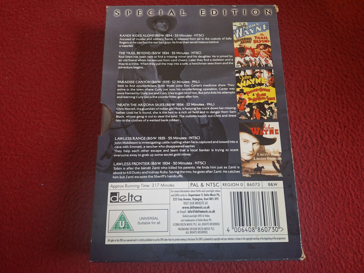 JOHN WAYNE VOL 2 RANDY RIDES ALONE mfl [ PAL & NTSC BLANDAT SE BAKSIDA ] BOX DVD