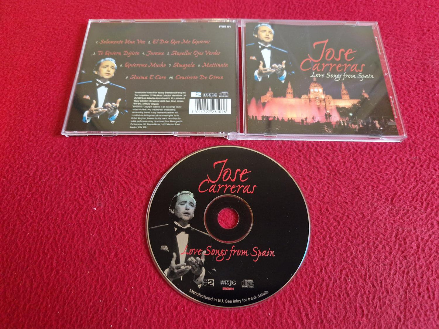 JOSE CARRERAS LOVE SONGS FROM SPAIN CD