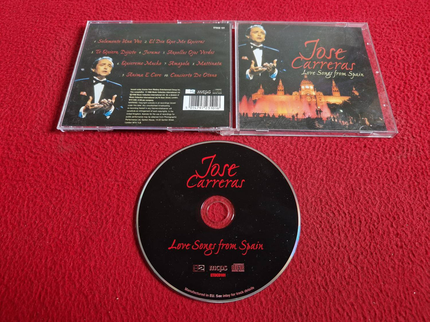 JOSE CARRERAS LOVE SONGS FROM SPAIN CD