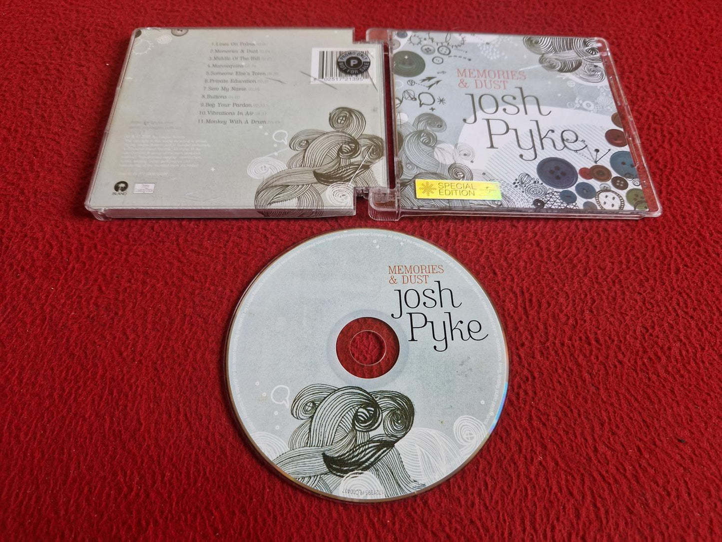 JOSH PYKE MEMORIES & DUST CD