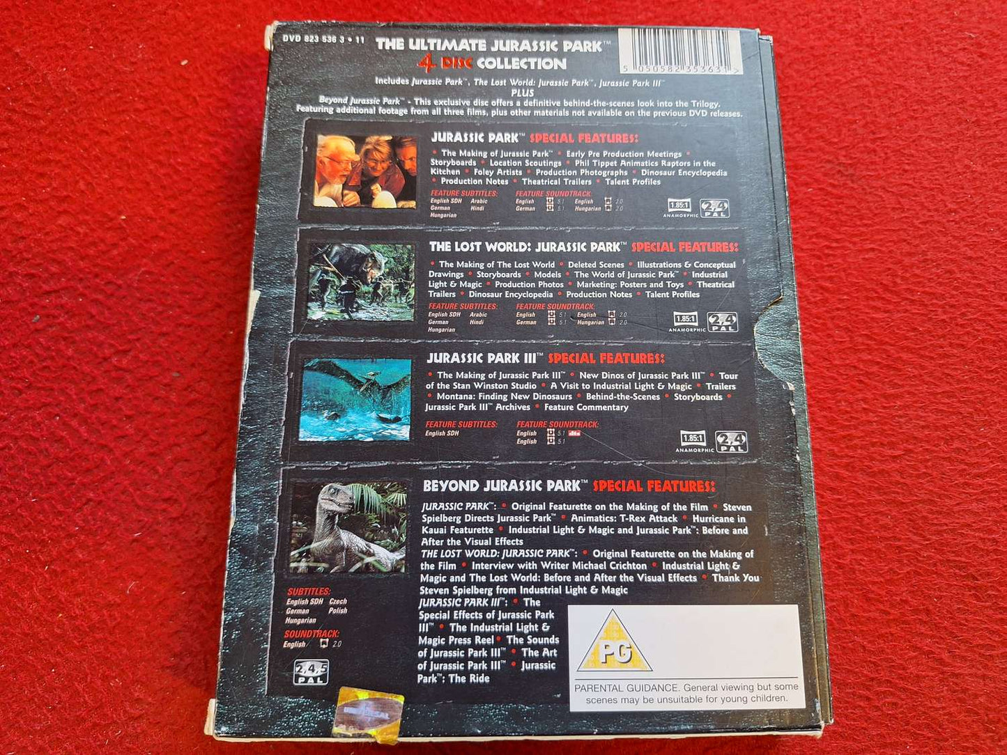 JURASSIC PARK THE ULTIMATE COLLECTION BOX DVD