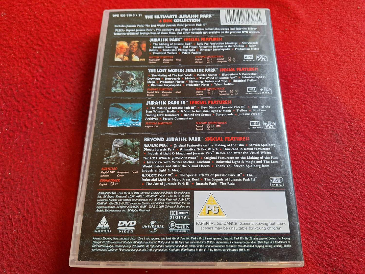 JURASSIC PARK THE ULTIMATE COLLECTION [ ENGELSK TEXT ] BOX DVD