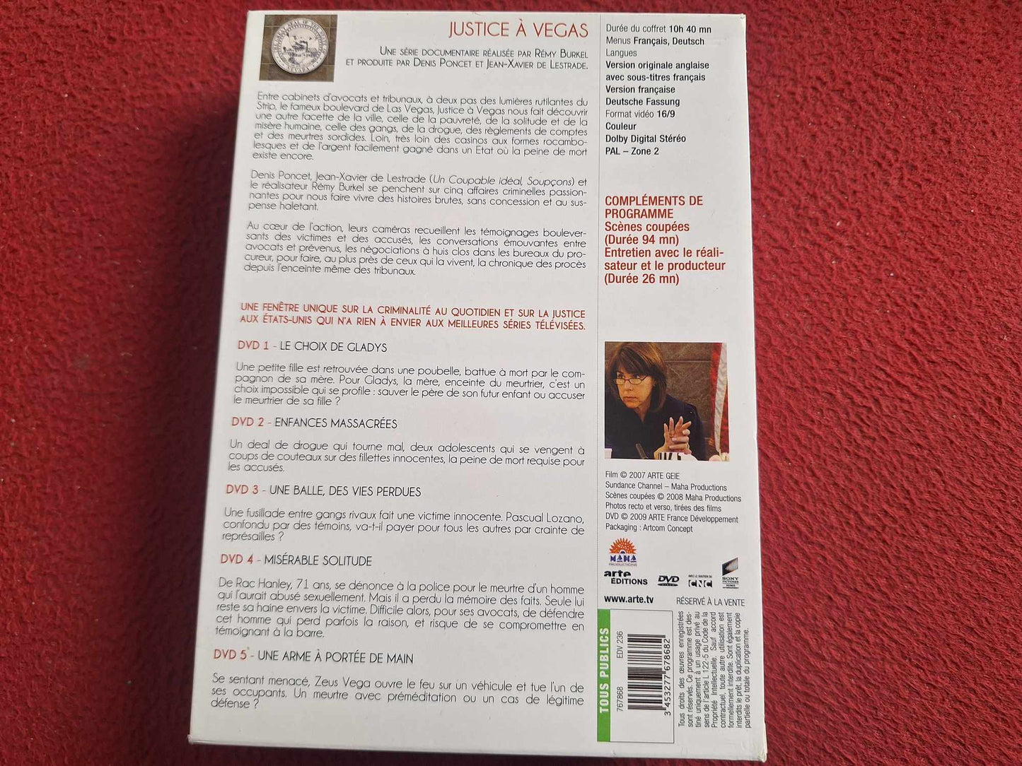 JUSTICE A VEGAS [ REMY BURKEL ] [ ENGELSKT TAL FRANSK TEXT / MENY ] BOX DVD