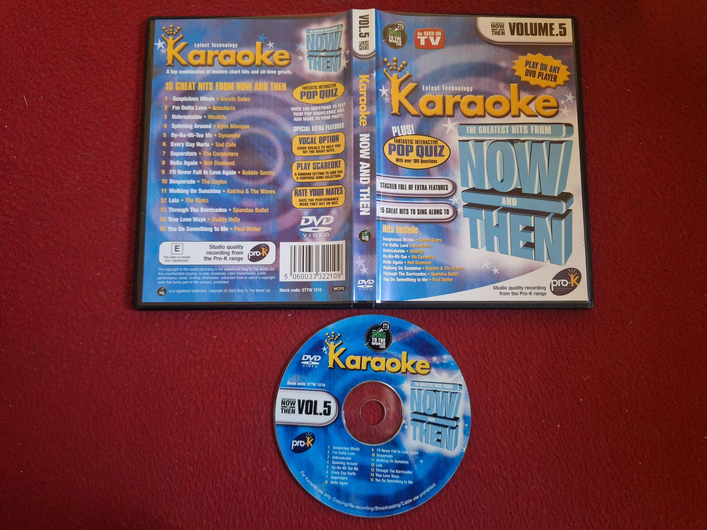 KARAOKE NOW AND THEN VOLUME 5 DVD