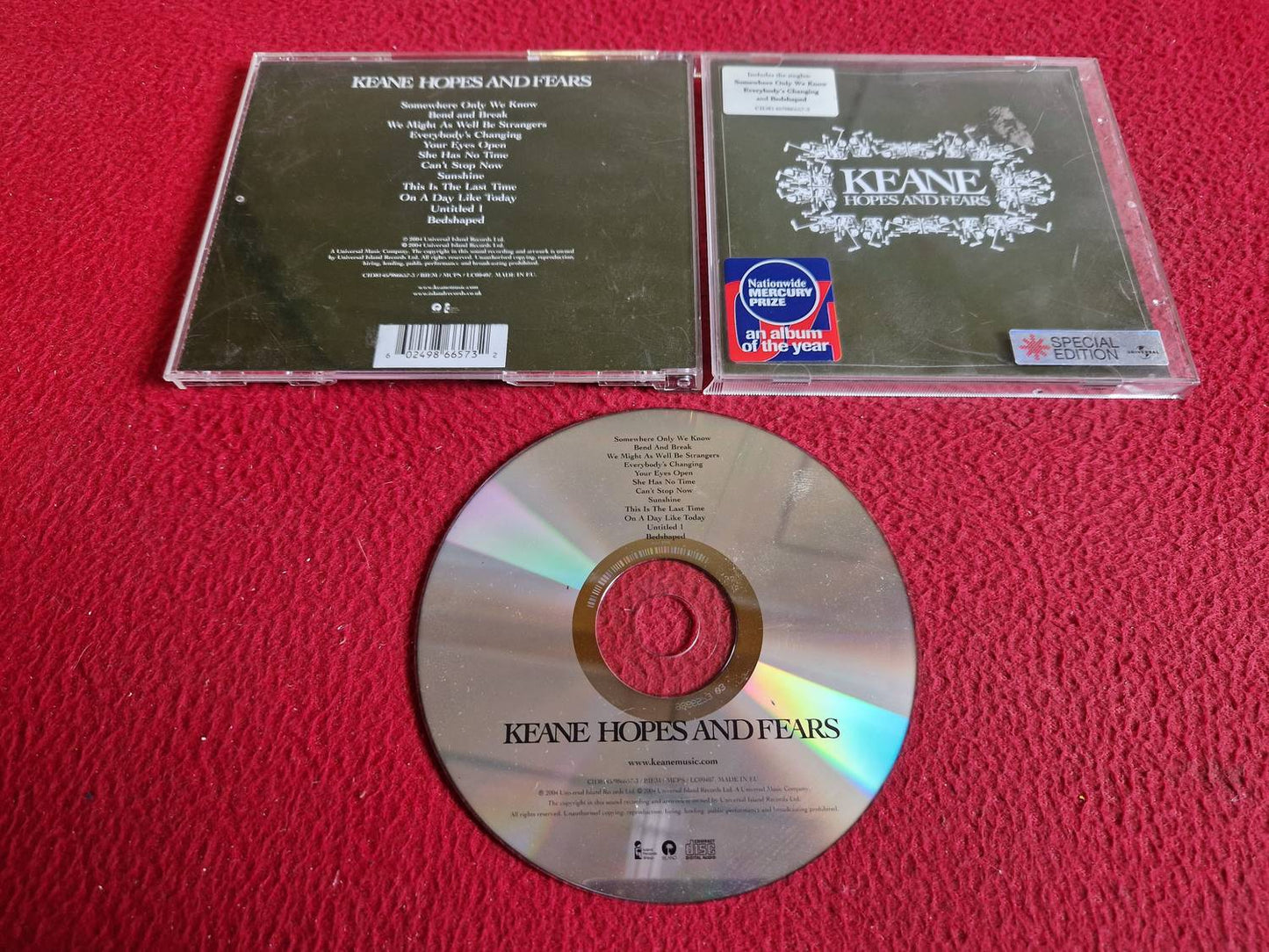 KEANE HOPES AND FEARS CD