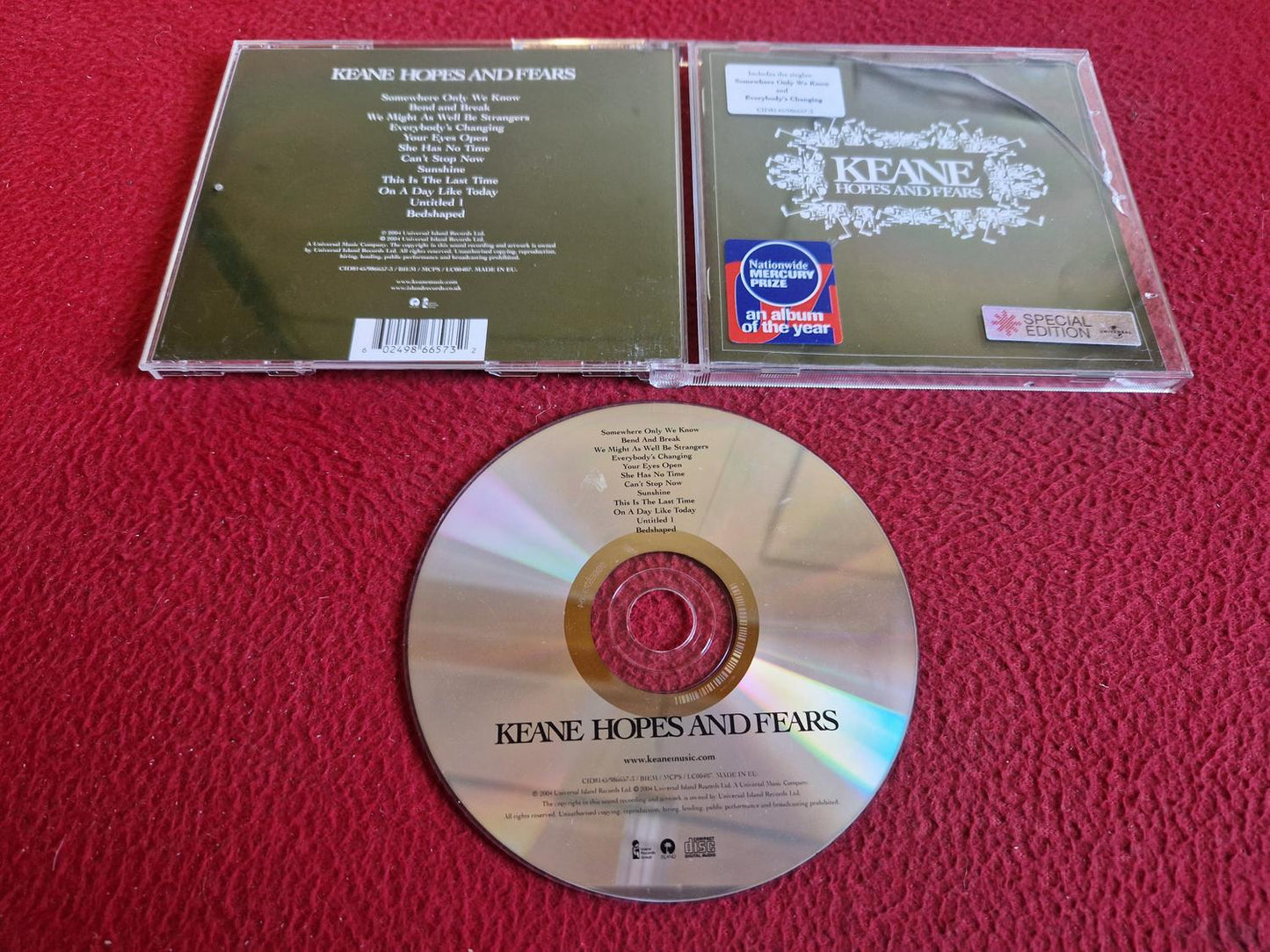 KEANE HOPES AND FEARS CD