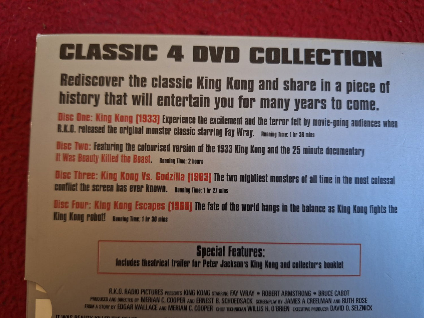 KING KONG CLASSIC 4 DVD COLLECTION BOX DVD