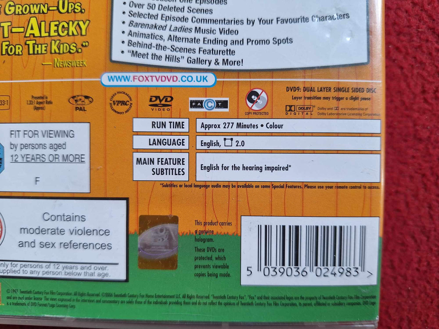 KING OF THE HILL SEASON 1 BOX DVD