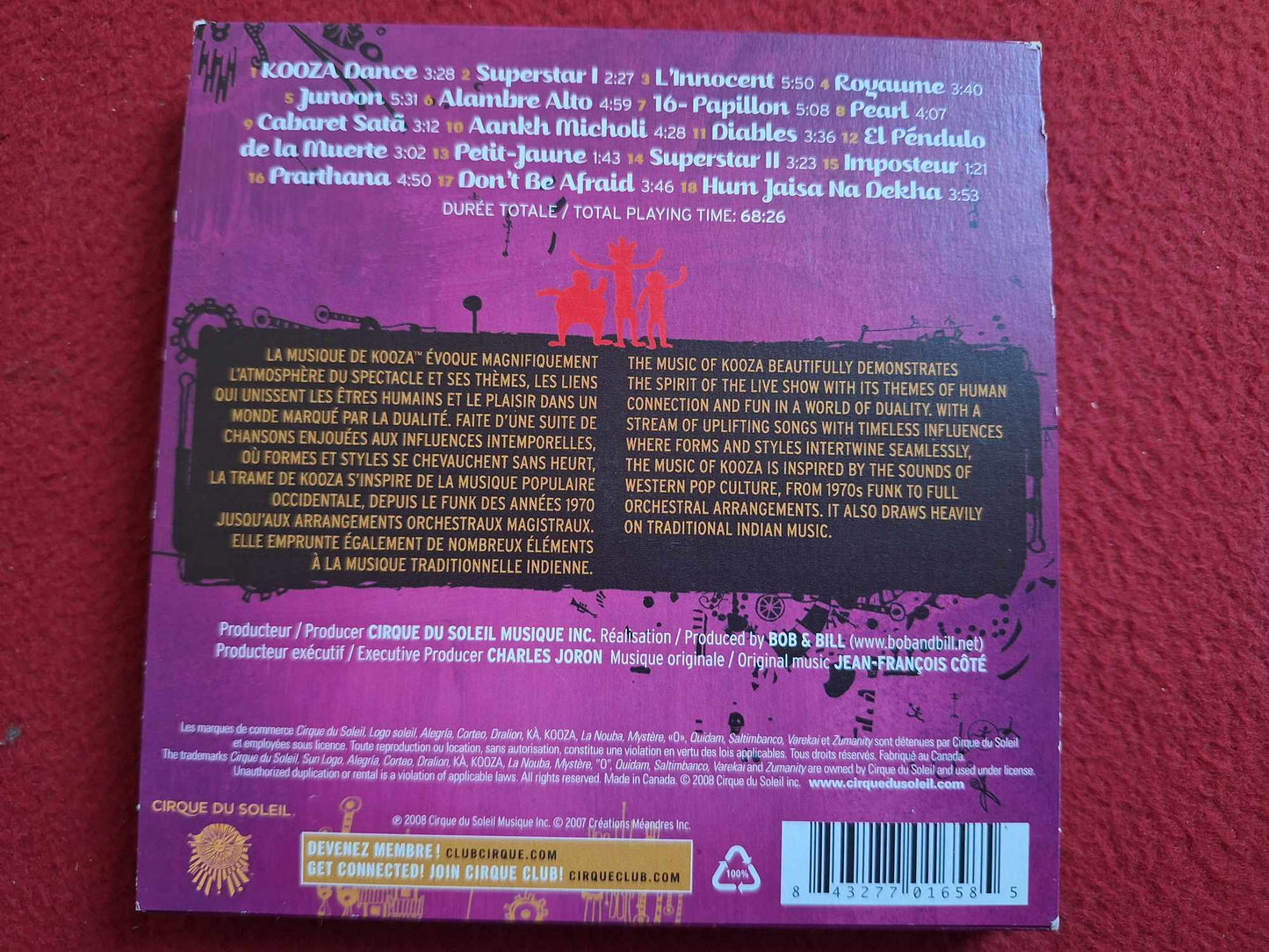 KOOZÅ CIRQUE DU SOLEIL CD