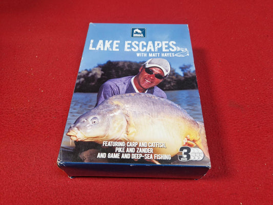 LAKE ESCAPES MATT HAYES CARP CATFISH PIKE ZANDER GAME DEEP-SEA FISHING BOX DVD