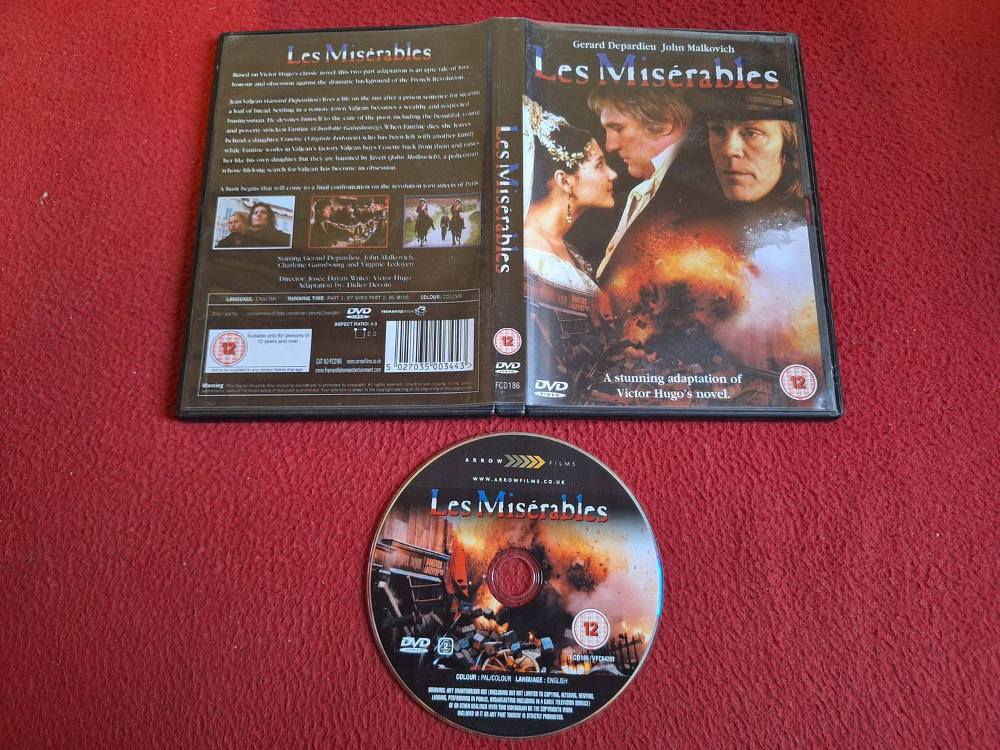 LES MISERABLES DVD
